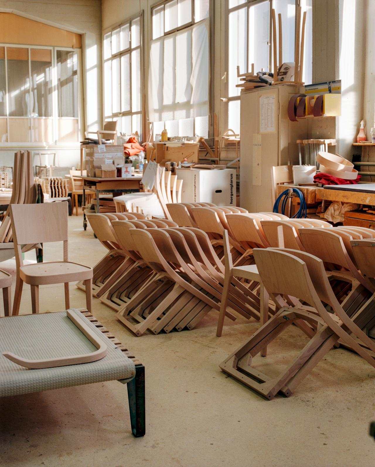 chairs in workshop